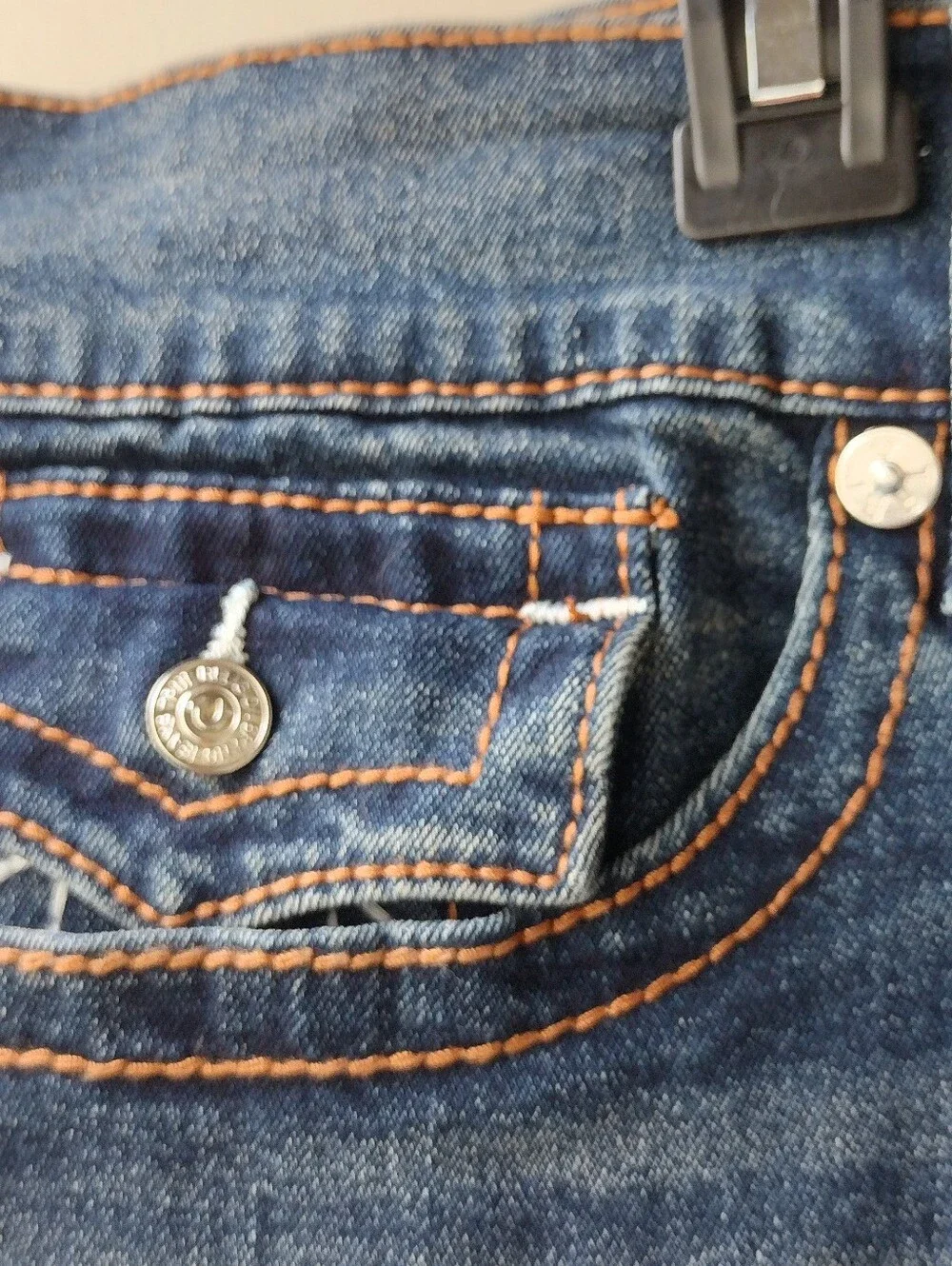 True Religion Men's Blue Ricky Relaxed Straight Shorts Size 36 NWT